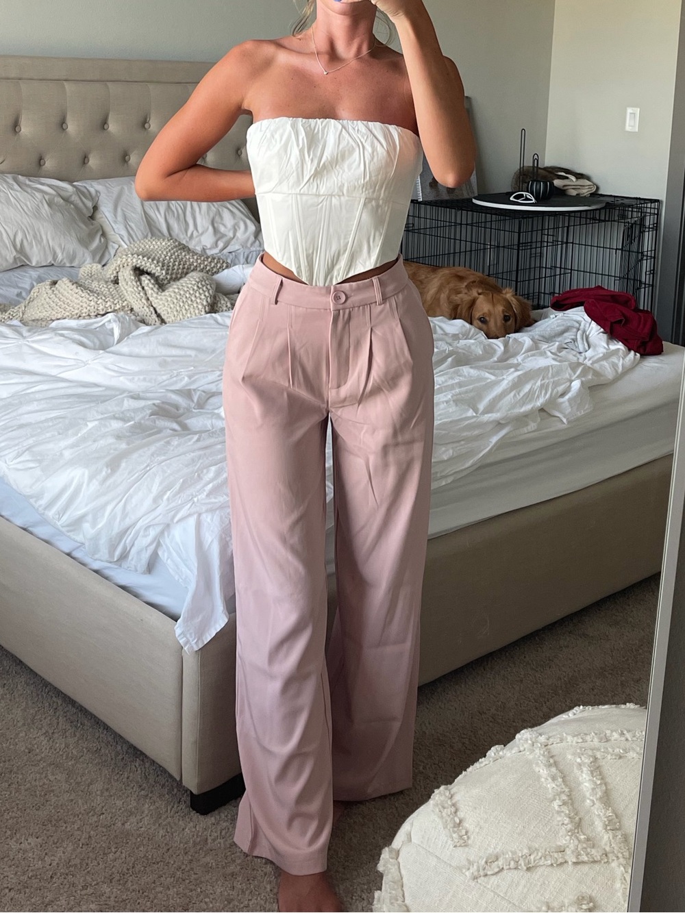 Princess Polly Archer Pants Pink